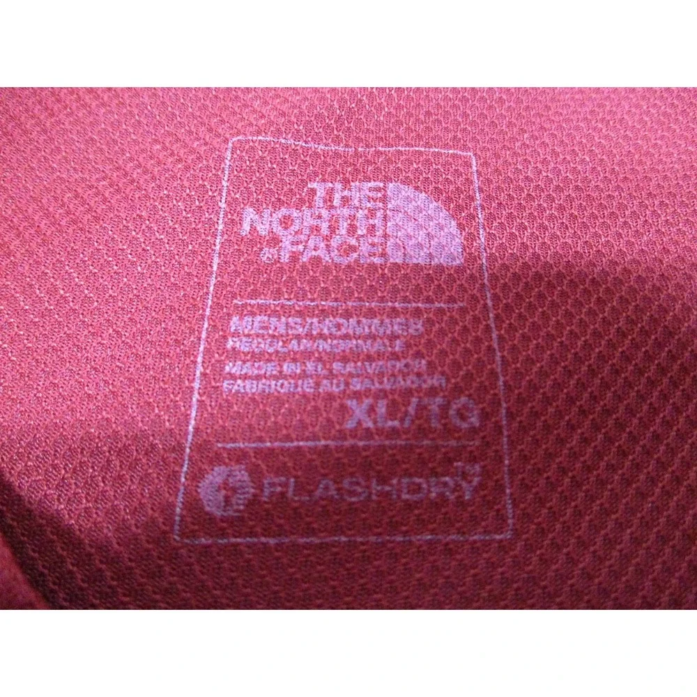 The North Face Shirt Mens‎ XL Red FlashDry Mountain Athletics V Neck Workout